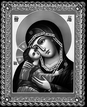 Игоревская икона Божией Матери - картинки для гравировки